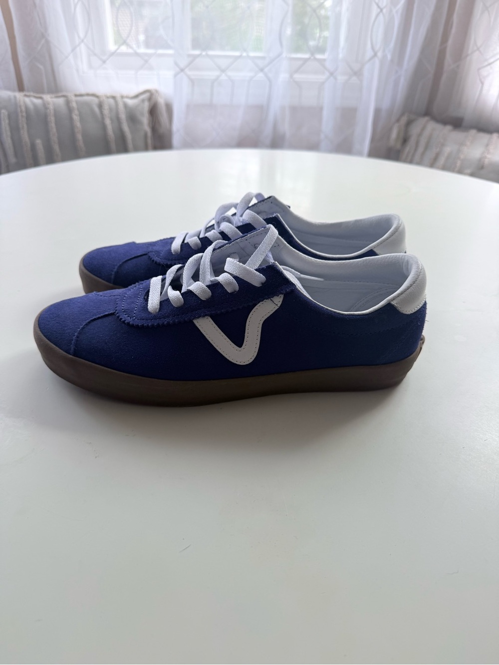Vans Navy Canvas Low-Top Sneakers with White Accents